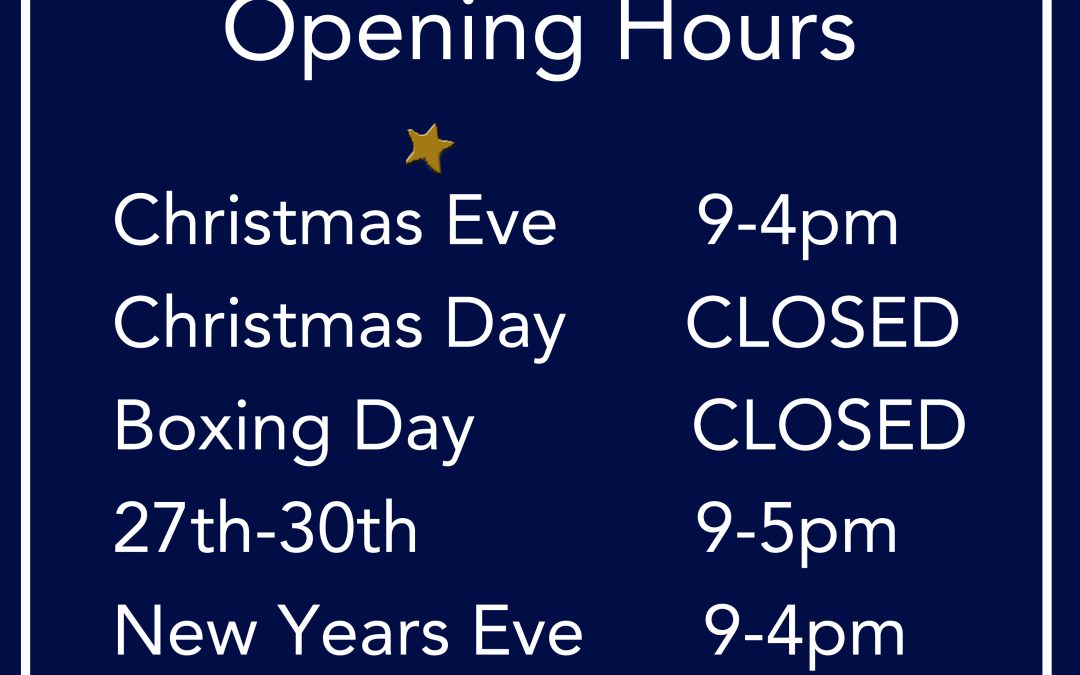 Christmas Opening Hours