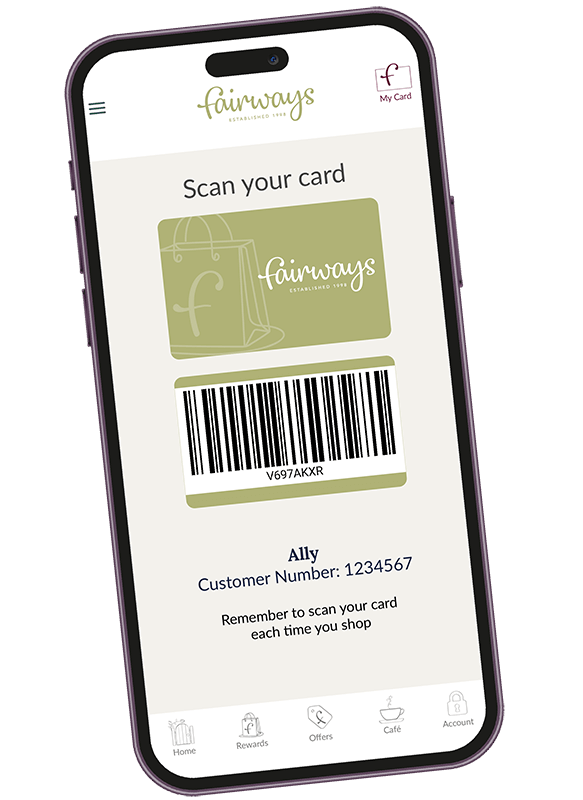 Rewards app on phone screen